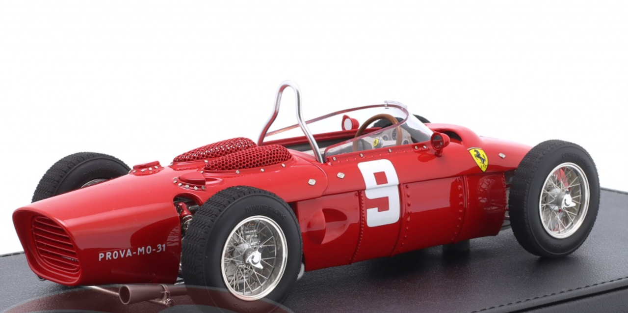 1/18 GP Replicas 1962 Formula 1 Phil Hill Ferrari Dino 156 #9 3rd Belgian GP Car Model