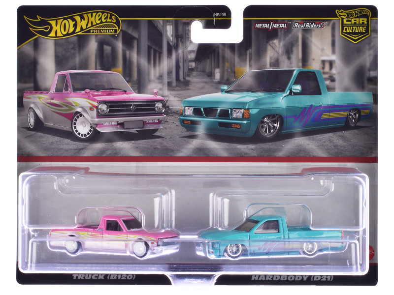 1975 Datsun Sunny (B120) Pickup Truck Pink and White with Graphics