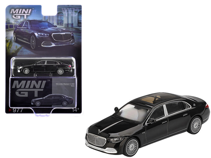 1/64 Mini GT Mercedes-Maybach S680 S 680 (Black) Diecast Car Model