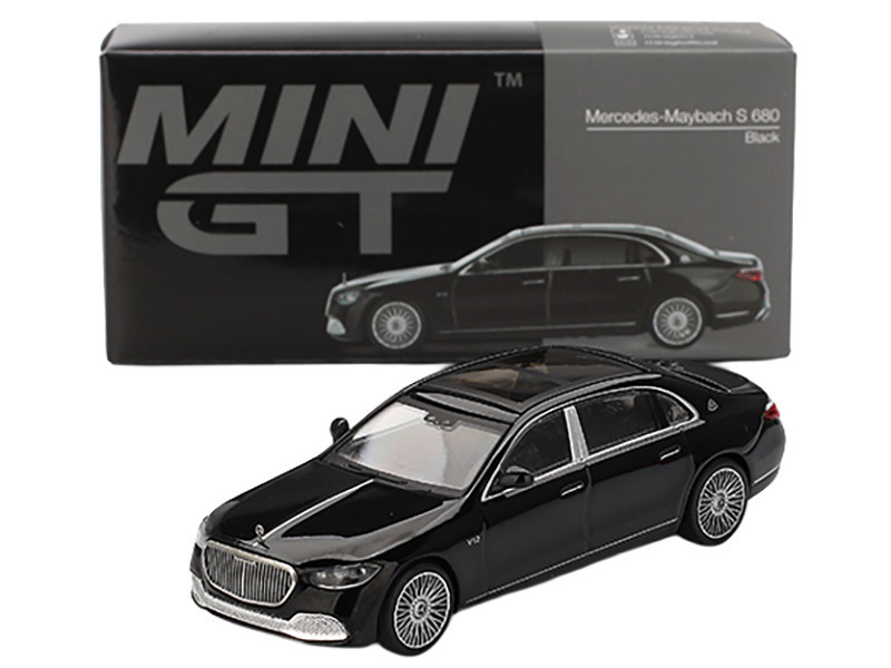 1/64 Mini GT Mercedes-Maybach S680 S 680 (Black) Diecast Car Model