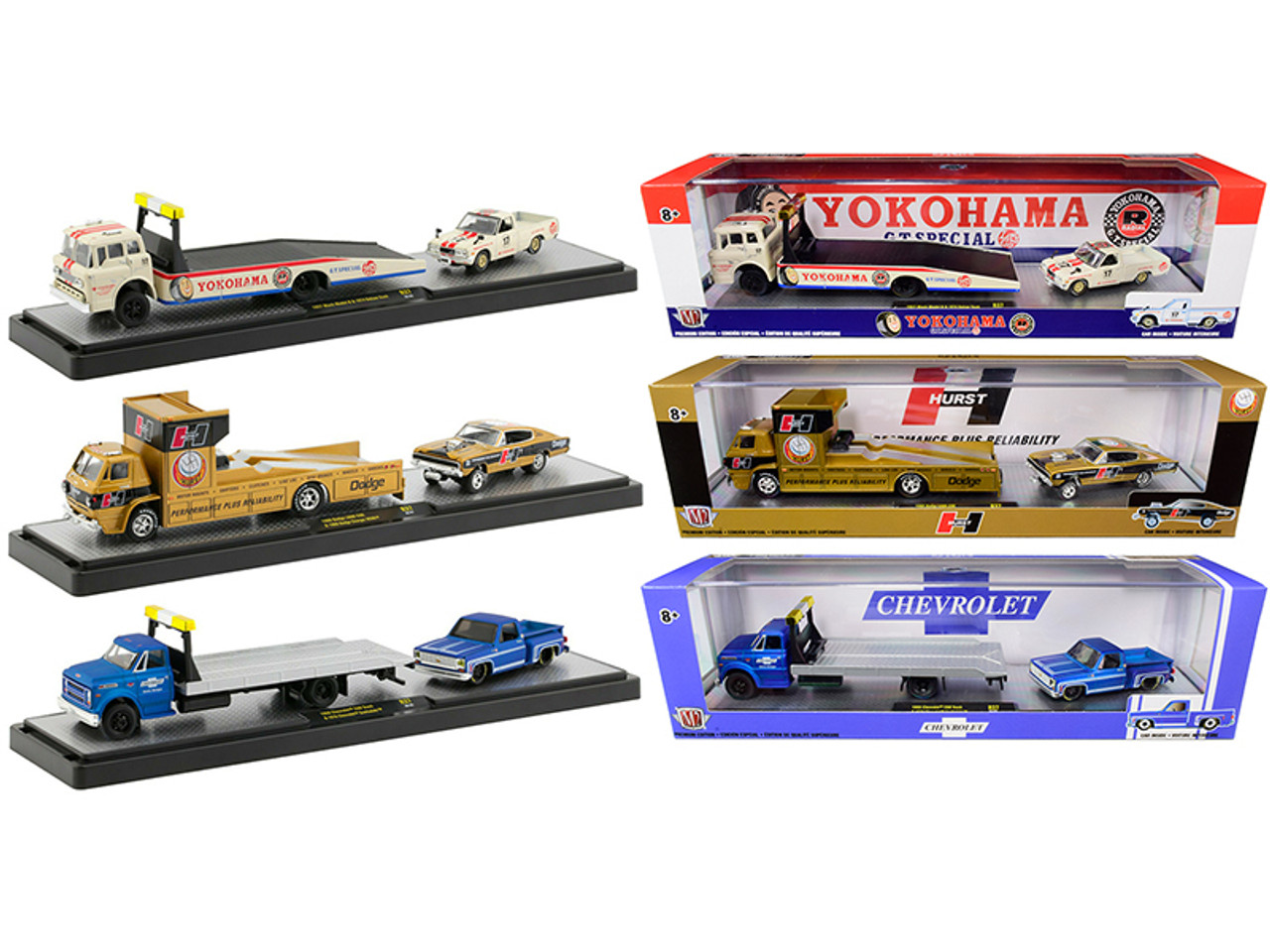 Auto Haulers Release 37, Set of 3 Trucks Limited Edition to 6,000 pieces Worldwide 1/64 Diecast Models by M2 Machines