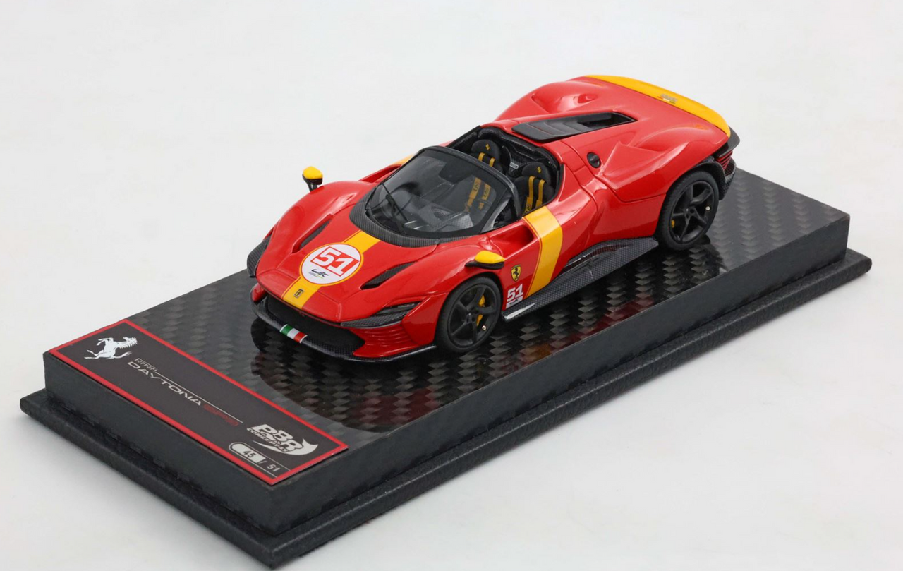 1/43 BBR Ferrari Daytona SP3 Icon Series 499P Livery Open Roof Car Model