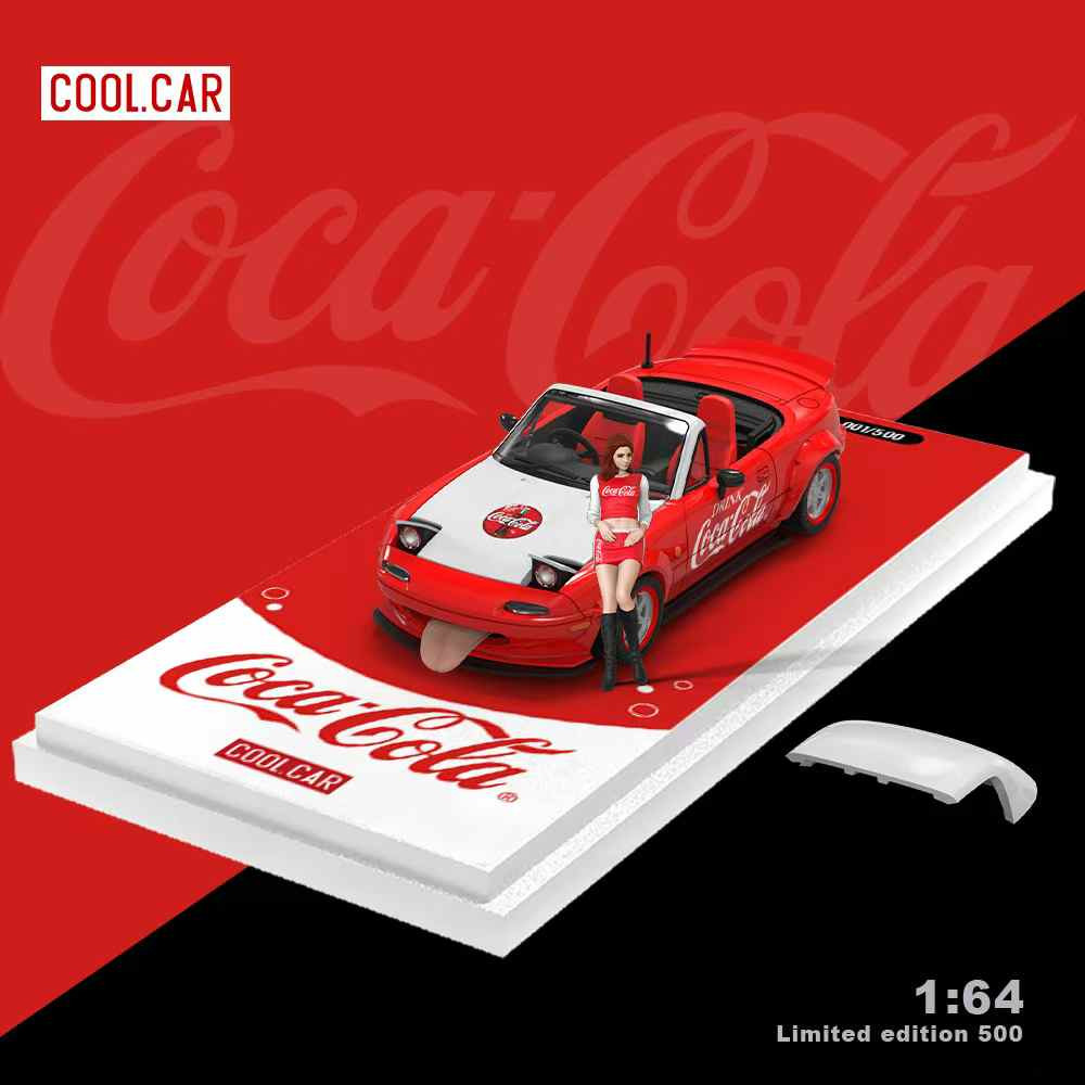 1/64 Cool Car Mazda MX-5 MX5 Coca-Cola (White & Red) Diecast Car
