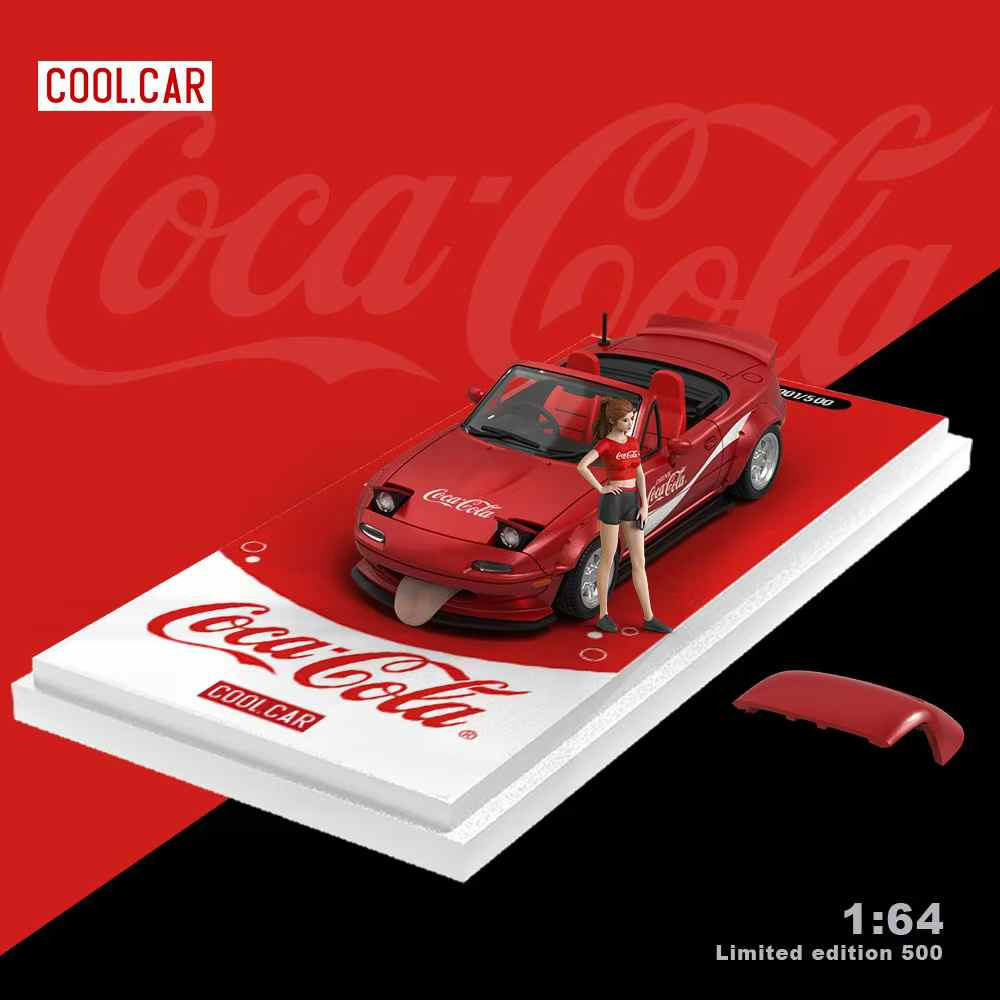 1/64 Cool Car Mazda MX-5 MX5 Coca-Cola (Metallic Red) Diecast Car