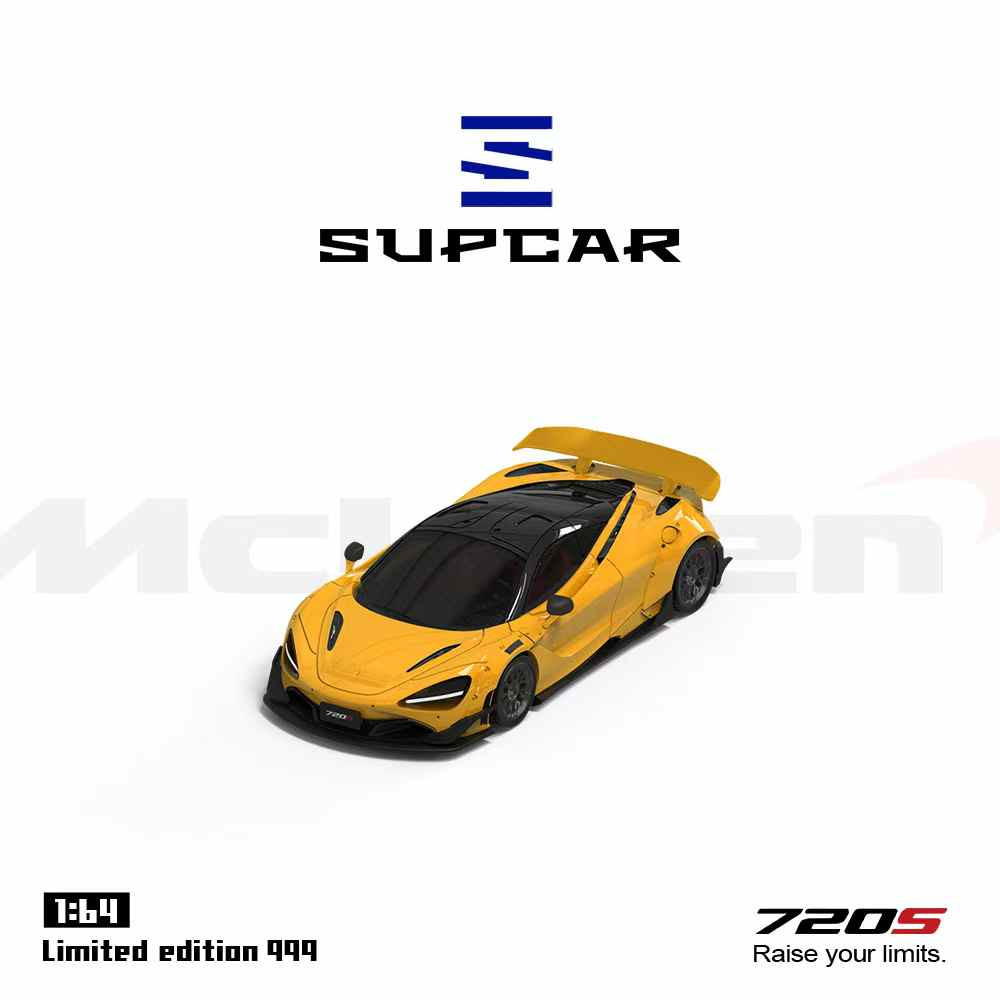 1/64 Supcar McLaren 720S (Yellow) Diecast Car Model - LIVECARMODEL.com