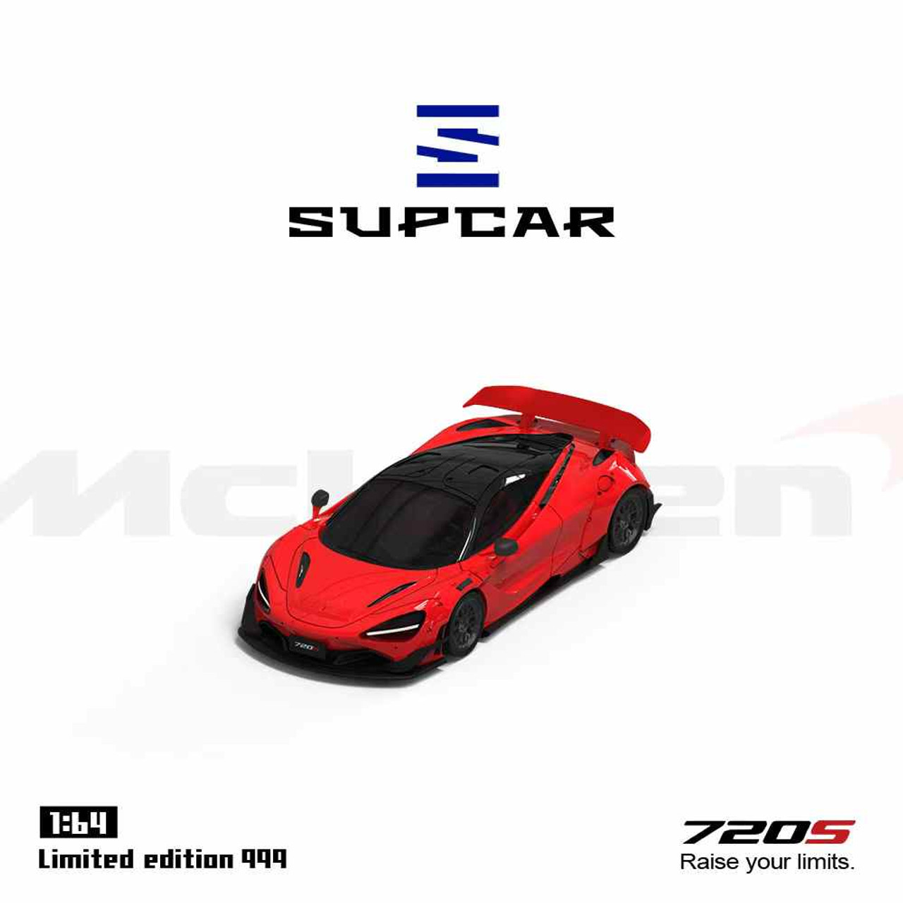 一 1/64 Supcar McLaren 720S (Red) Diecast Car Model