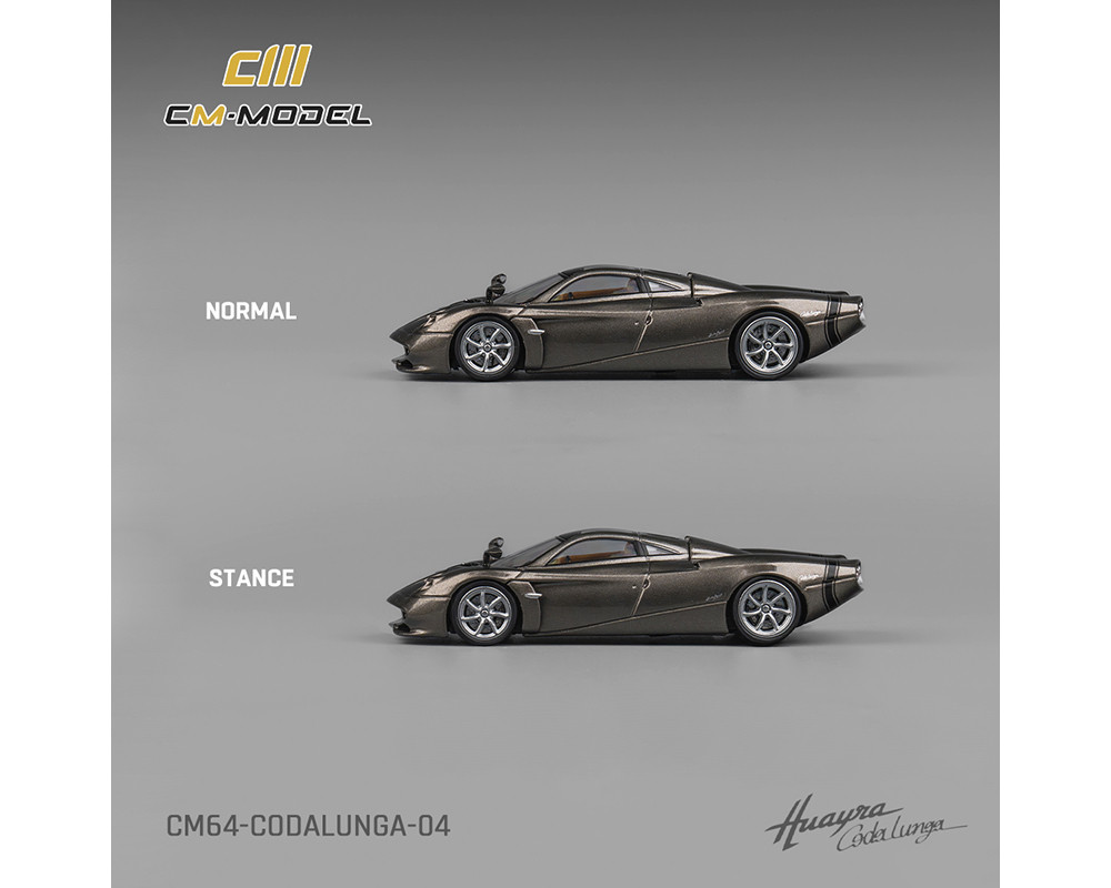 1/64 CM Model Pagani Codalunga (Gunmetal Grey) Diecast Car Model