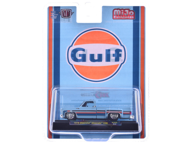 1/64 M2 Machines 1978 Chevrolet Silverado 30 Custom (Gulf Blue