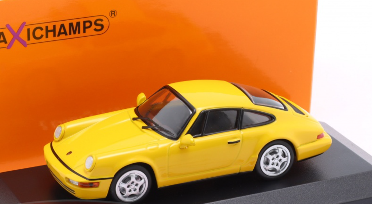 1/43 Minichamps 1989 Porsche 911 (964) Carrera 2 (Yellow) Car Model