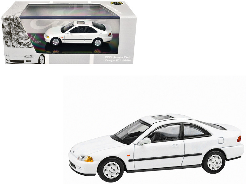 1/64 Paragon 1995 Honda Civic Coupe EJ1 (White) Diecast Car Model