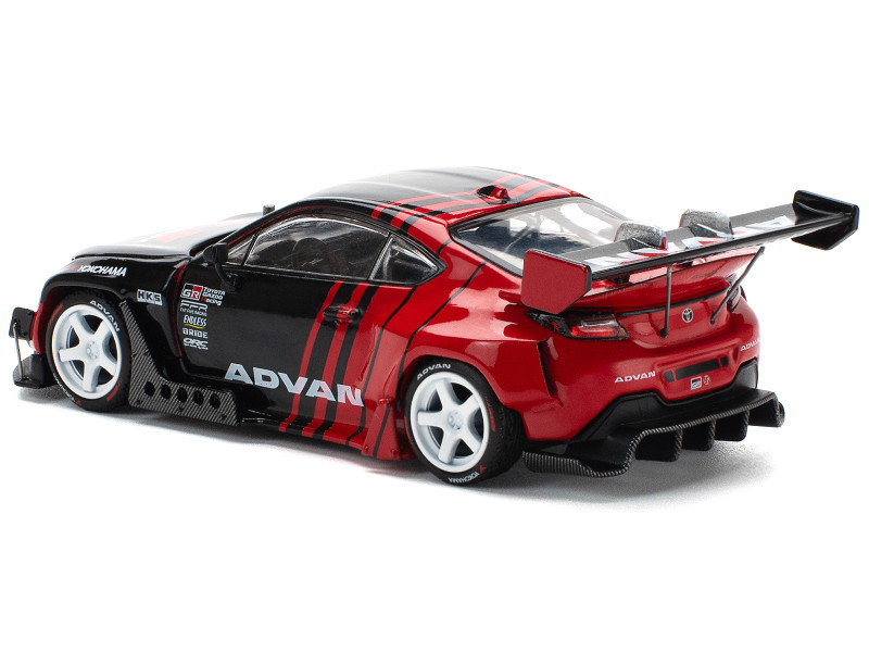 1/64 Poprace Toyota Pandem GR86 Advan Diecast Car Model