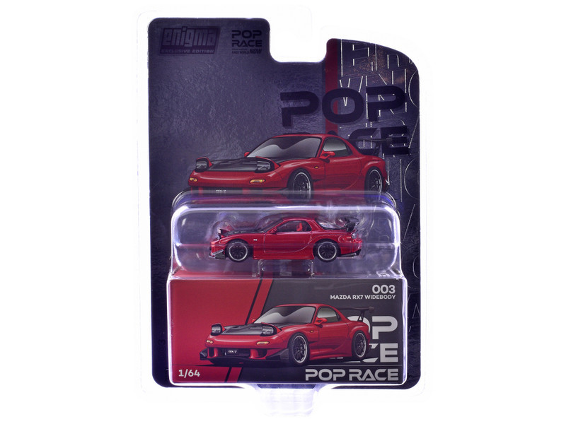 1/64 Poprace Mazda RX7 RX-7 Widebody (Red) Diecast Car Model