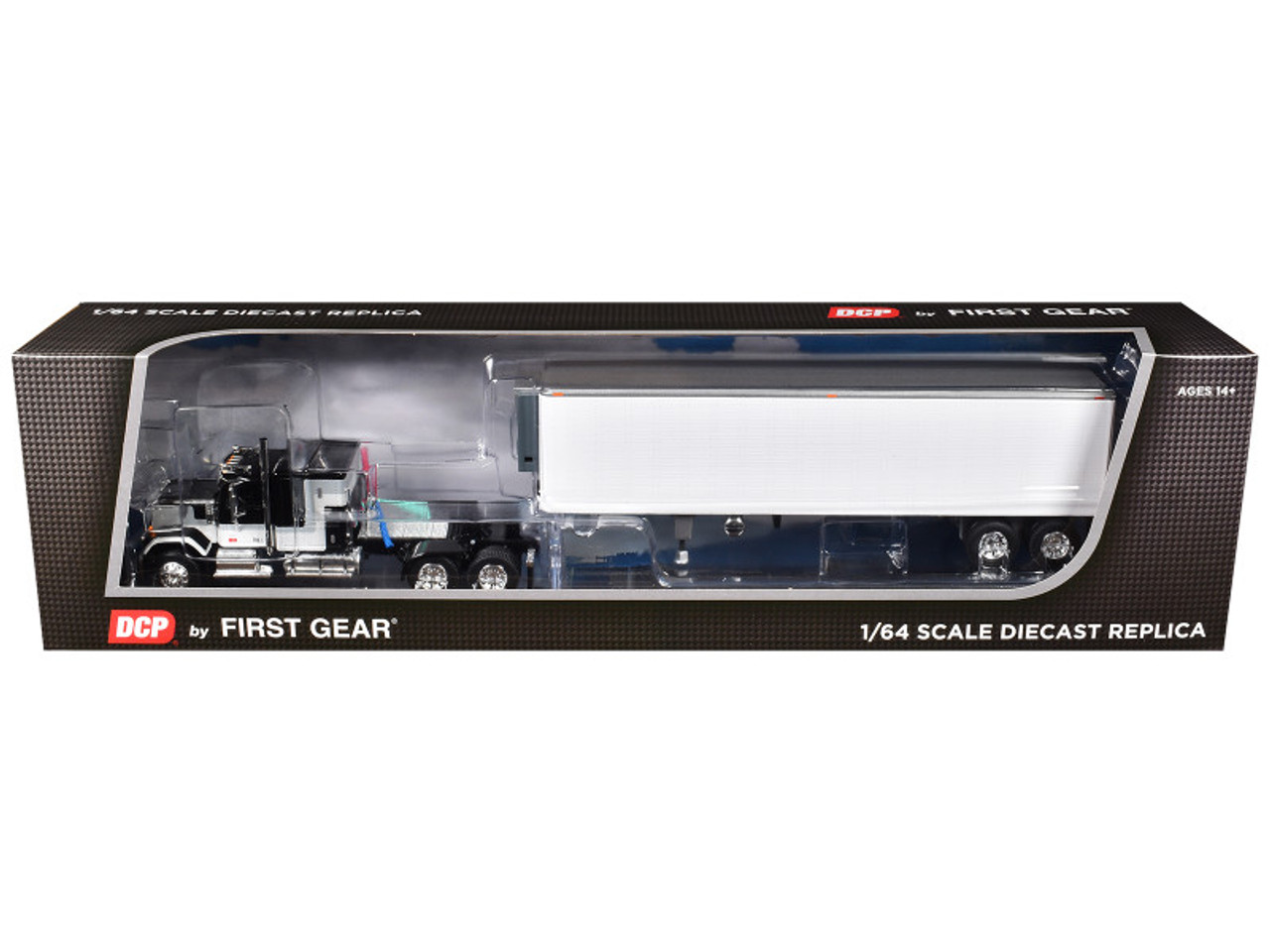 1/64 First Gear GMC General with 60" Flat Top Sleeper & 40' Vintage Trailer with Reefer Diecast Car Model