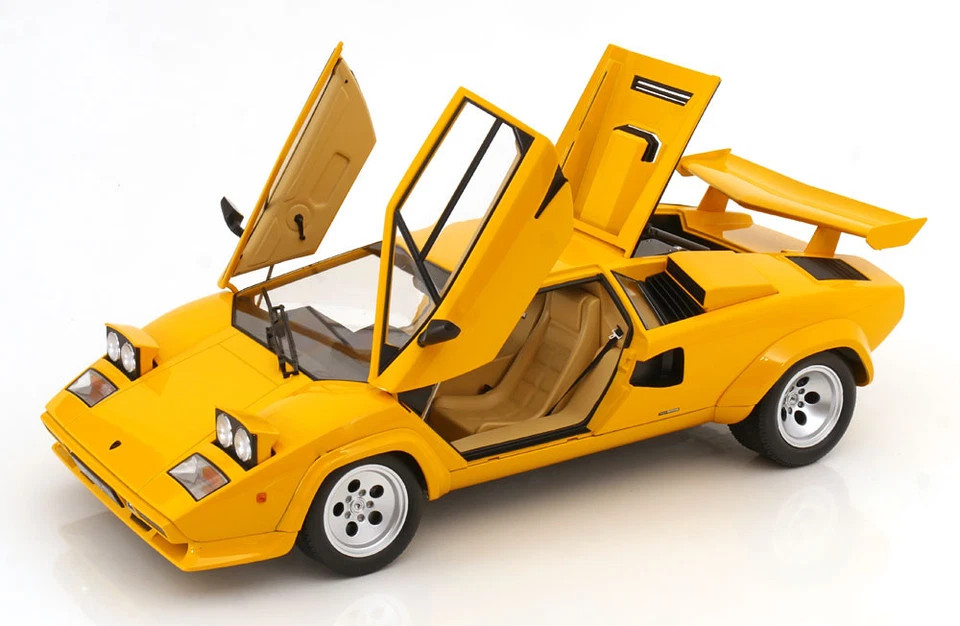 1/12 KK Scale 1985 Lamborghini Countach LP 5000 S QV (Yellow