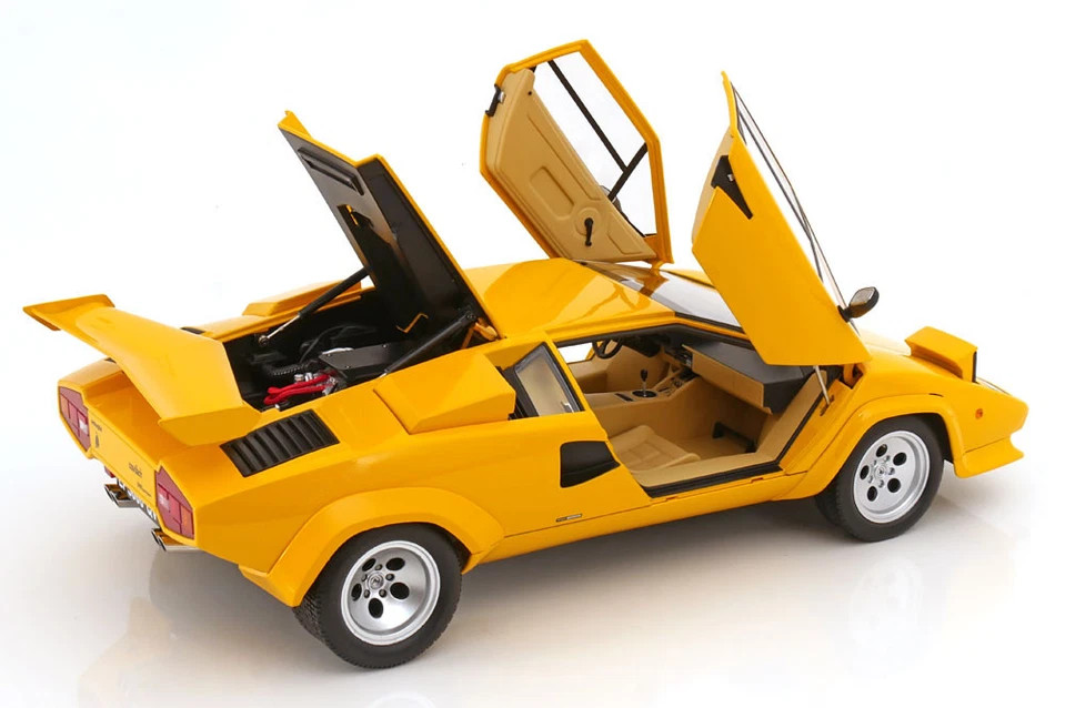 1/12 KK Scale 1985 Lamborghini Countach LP 5000 S QV (Yellow