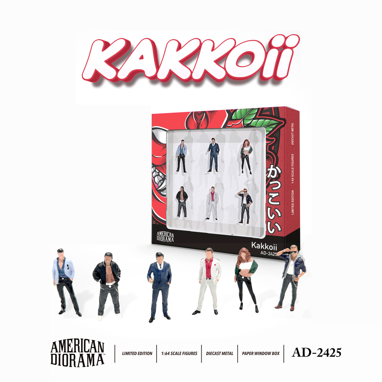 1/64 American Diorama Kakkoii Diecast Figure Set - LIVECARMODEL.com