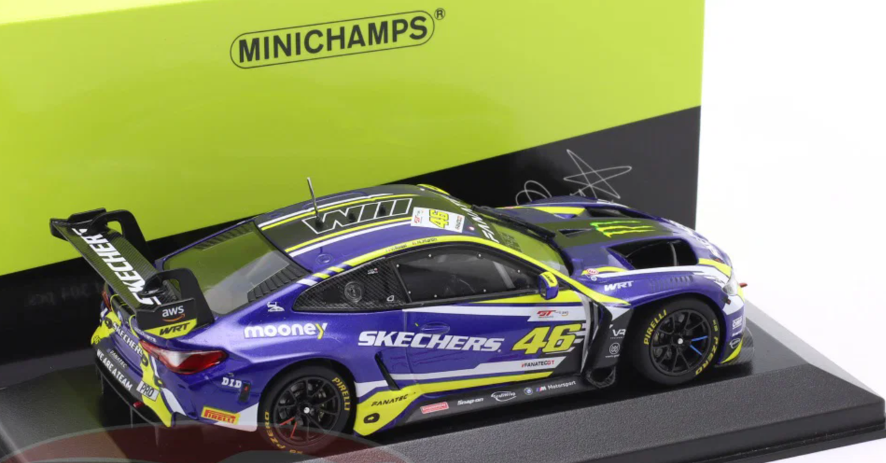 1/43 Minichamps 2023 Fanatec GT World Challenge Europe Brands Hatch BMW M4 GT3 Team WRT V. Rossi, M.Martin Car Model