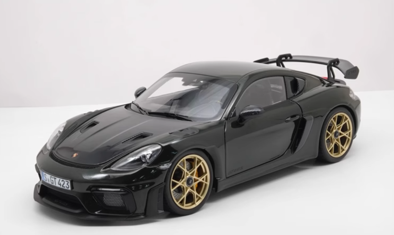 1/18 Norev 2023 Porsche Cayman GT4 RS Weissach Package (Brewster Green) Diecast Car Model