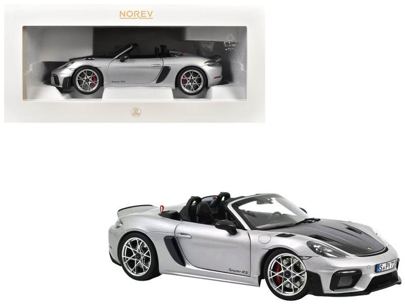 1/18 Norev 2023 Porsche 718 Cayman Spyder RS (Silver) Diecast Car