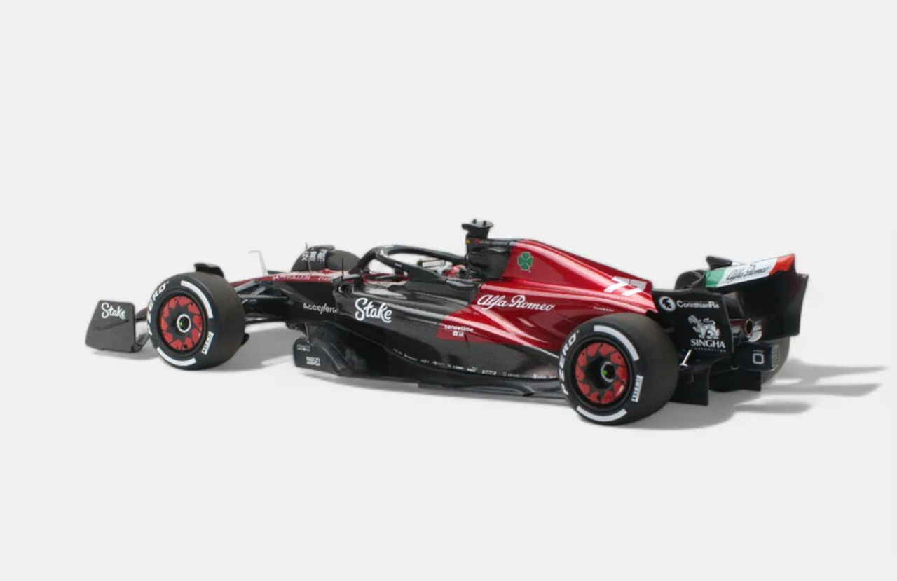 1/18 NZG 2023 Formula 1 Alfa Romeo C43 Bahrain GP #77 Valtteri Bottas Car Model