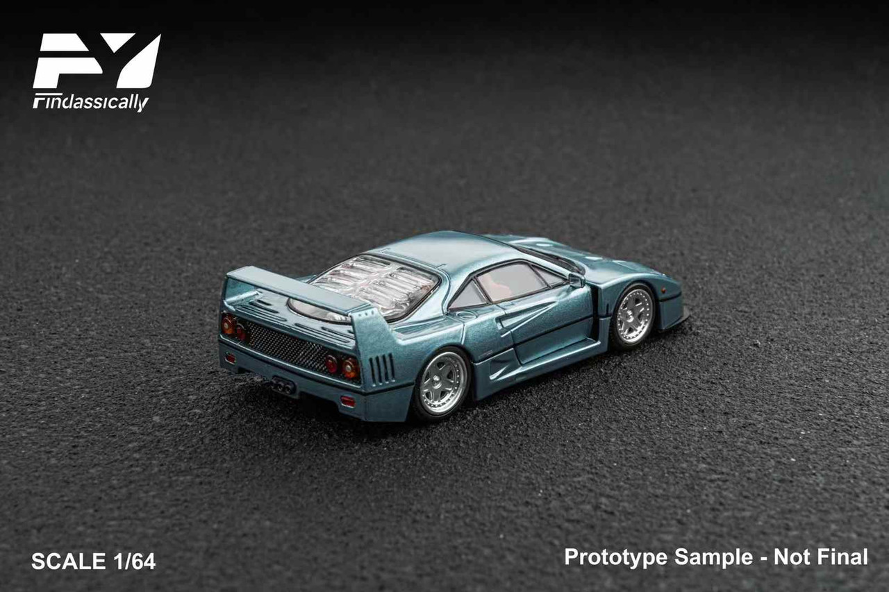 1/64 Finclassically Ferrari F40 (Ice Blue) Diecast Car Model