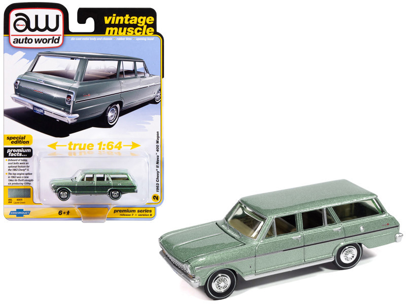 1963 Chevrolet II Nova 400 Wagon Laurel Green Metallic 