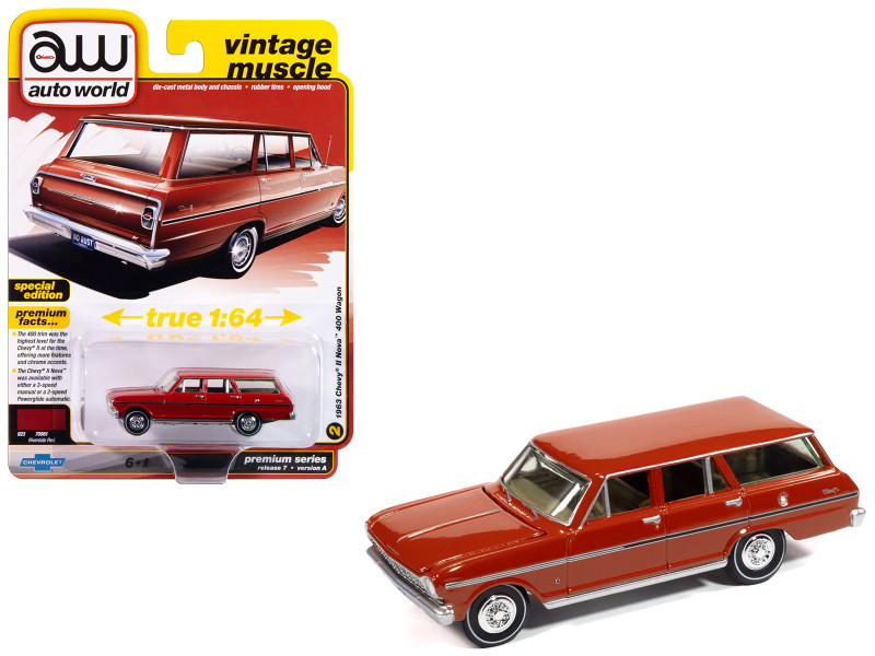 1963 Chevrolet II Nova 400 Wagon Riverside Red 