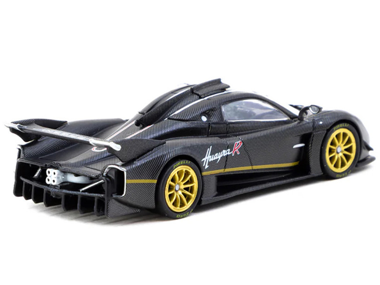 1/64 Tarmac Works Pagani Huayra R (Matte Black Carbon Fiber) Diecast Car Model