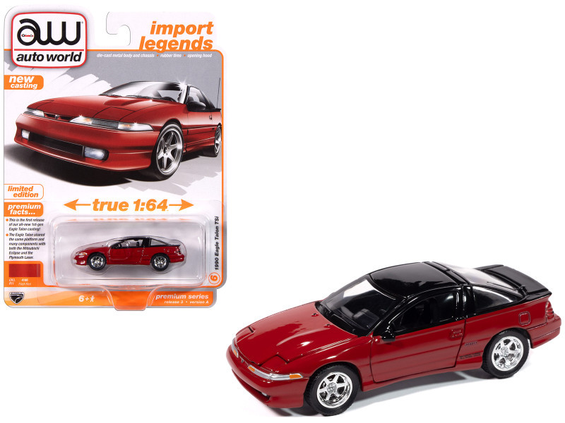 1990 Eagle Talon TSi Flash Red with Black Top and Sun Roof 