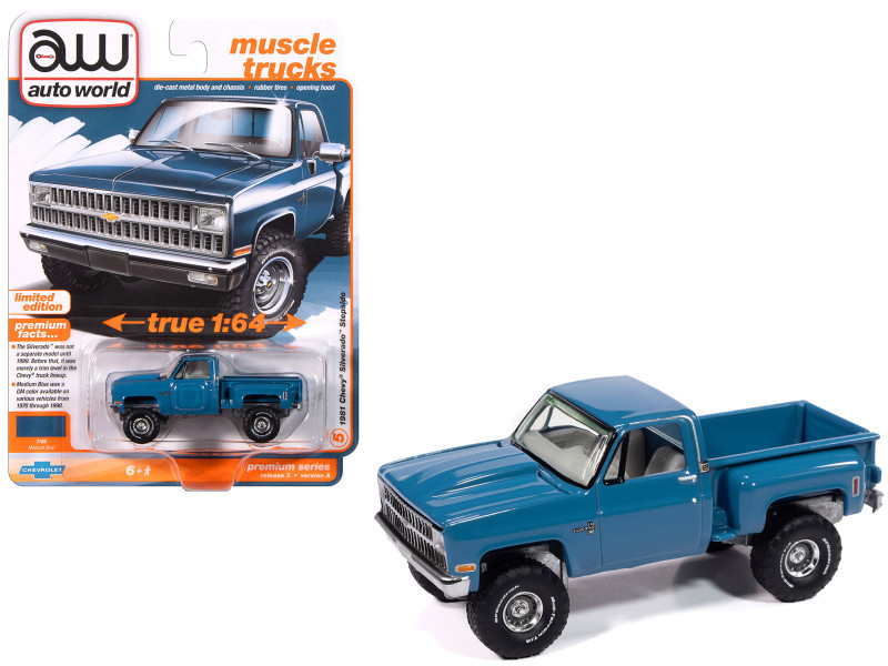 1981 Chevrolet Silverado Stepside Pickup Truck Blue 