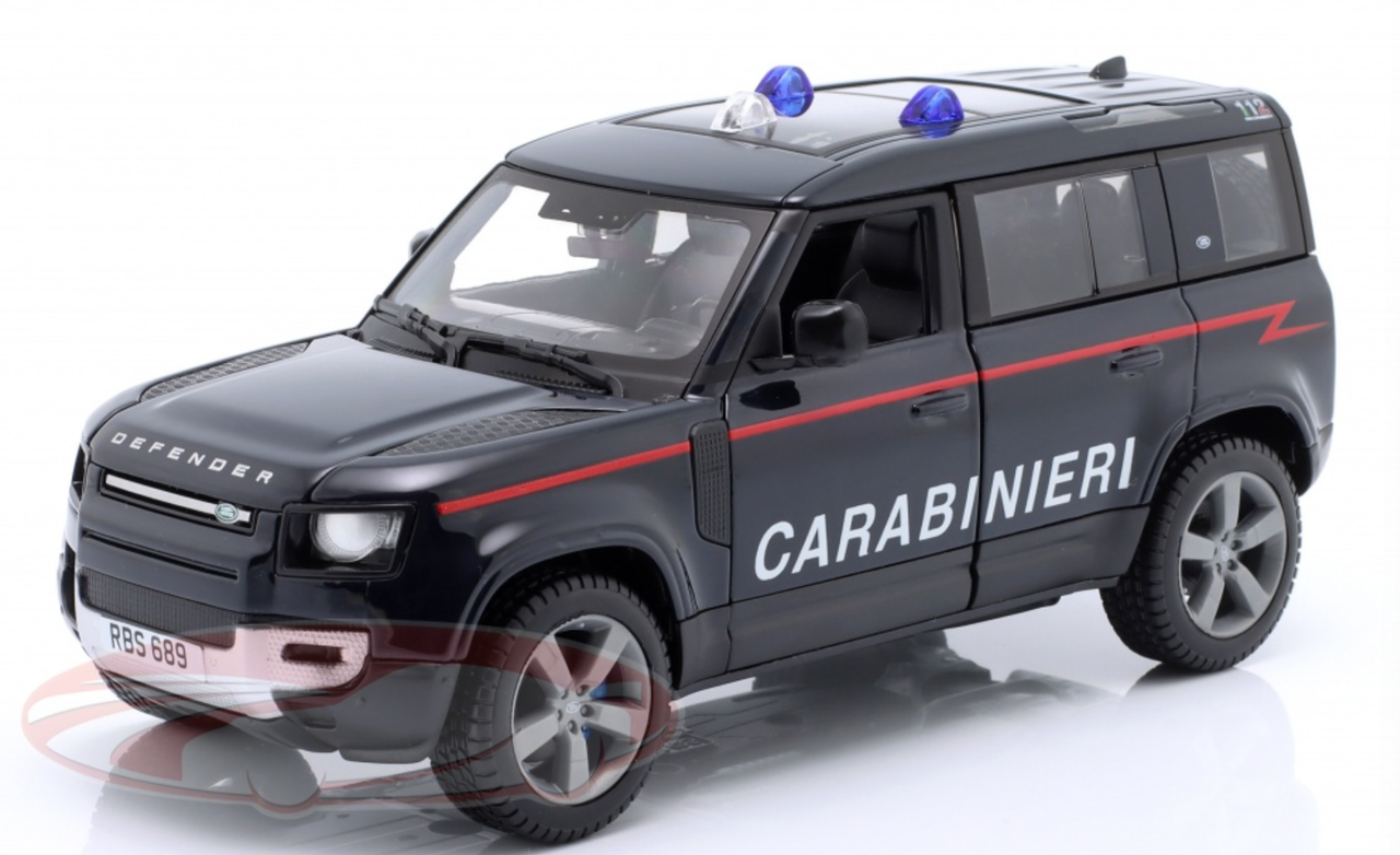 1/24 BBurago 2022 Land Rover Defender 110 Carabinieri (Dark Blue) Diecast Car Model