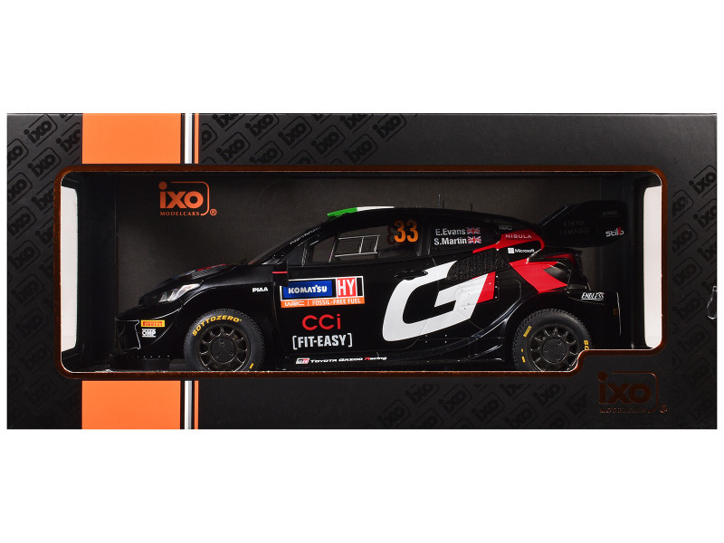 1/18 Ixo 2024 Toyota GR Yaris Rally1 #33 E.Evans, S.Martin Rally