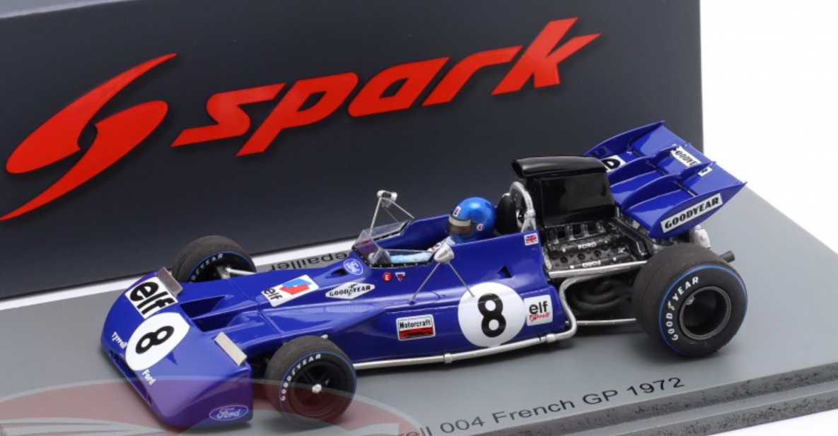 Modèle Réduit 1:43 SPARK Tyrrell F1 004 #8 GP France 1972 - Patrick Depailler - Neuf