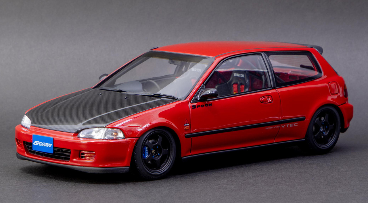 1/18 IG Ignition Model Honda Civic (EG6) (Red) Spoon Car Model