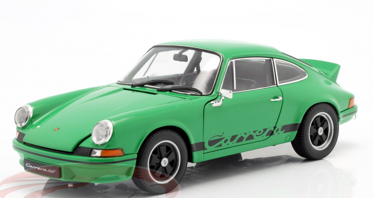 1/18 Welly 1973 Porsche 911 Carrera RS (Green) Diecast Car Model
