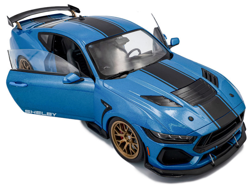 1/18 Solido 2025 Ford Shelby Mustang Super Snake (Grabber Blue Metallic) Diecast Car Model