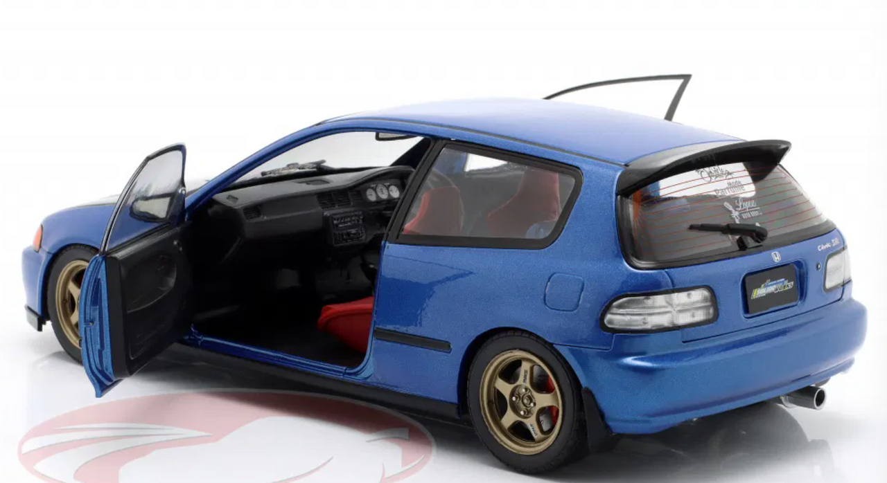 1/18 Solido 1991 Honda Civic EG6 Solido Works (Cobalt Blue Pearl) Diecast Car Model