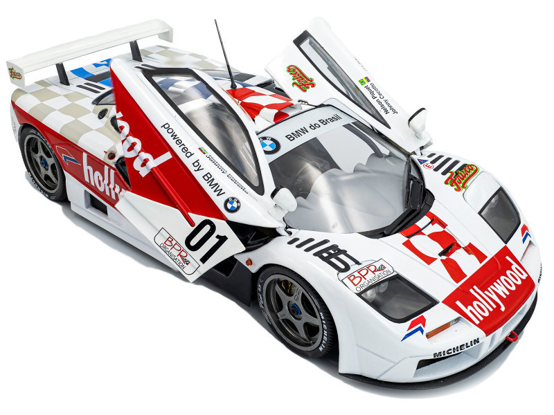 1/18 Solido 1996 McLaren F1 GTR Short Tail White #01 N. Piquet, J.Cecotto 2 Horas De Brasilia Diecast Car Model