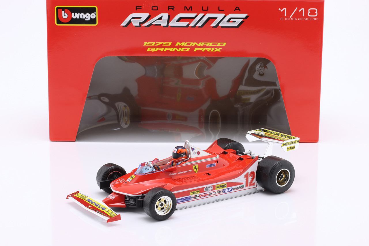 1/18 BBurago 1979 Formula 1 Gilles Villeneuve Ferrari 312T4 #12