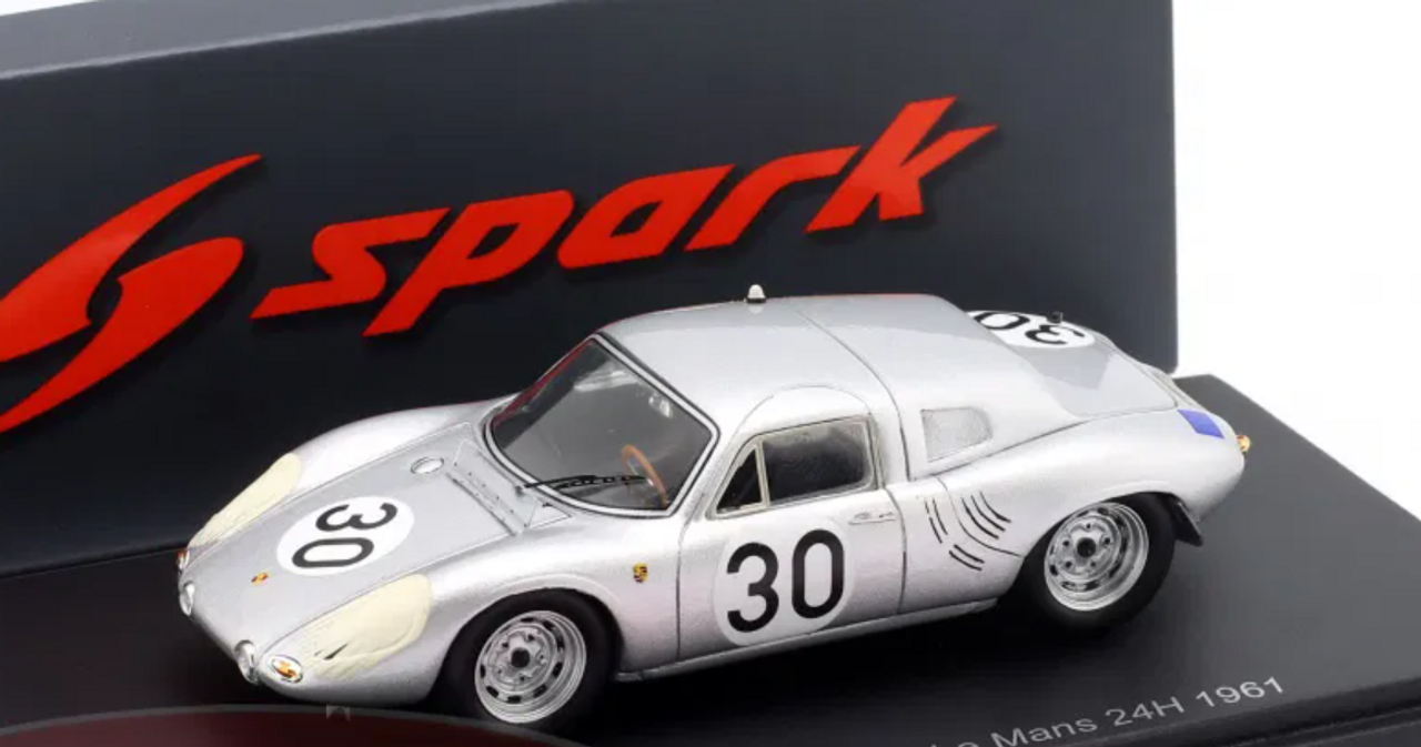 1/43 Spark Porsche 718 RS61 Coupé No.30 Le Mans 24H 1961 J. Bonnier - D. Gurney Car Model
