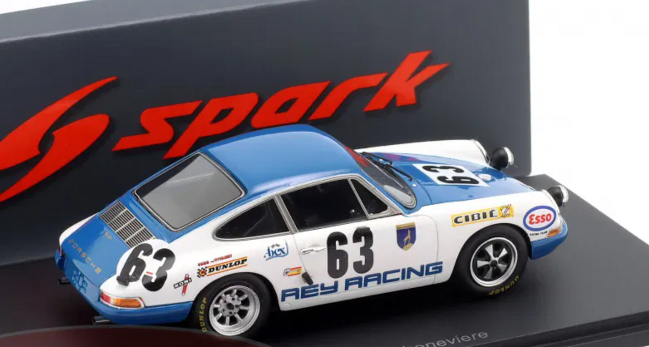 1/43 Spark Porsche 911S No.63 Le Mans 24H 1970   J. Rey - B. Cheneviere Car Model