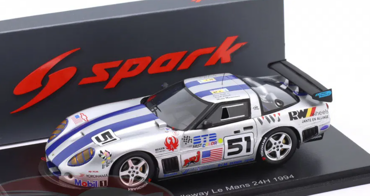 1/43 Spark Corvette Callaway No.51 Le Mans 24H 1994 F. Jelinski - B. Said III - M. Maisonneuve Car Model