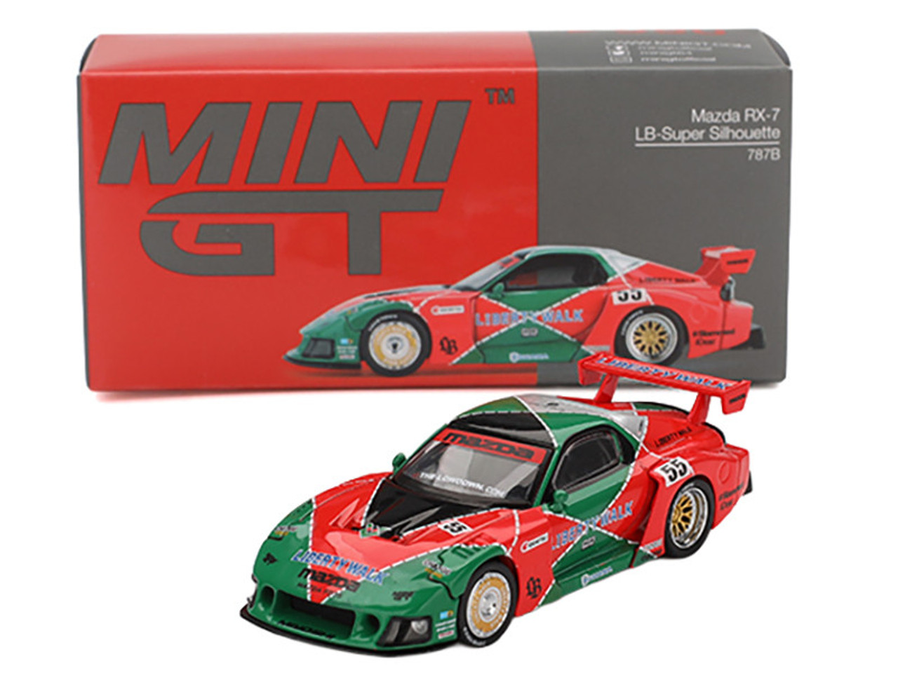 1/64 Mini GT Mazda RX-7 LB-Super Silhouette 787B Diecast Car Model