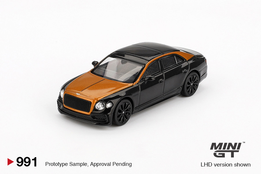 1/64 Mini GT Bentley Flying Spur (Orange Flame & Onyx Black