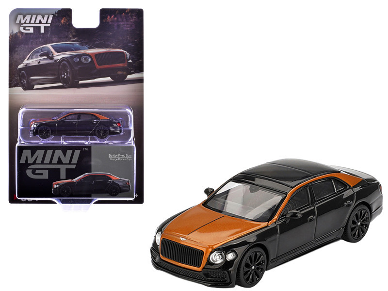 1/64 Mini GT Bentley Flying Spur (Orange Flame & Onyx Black