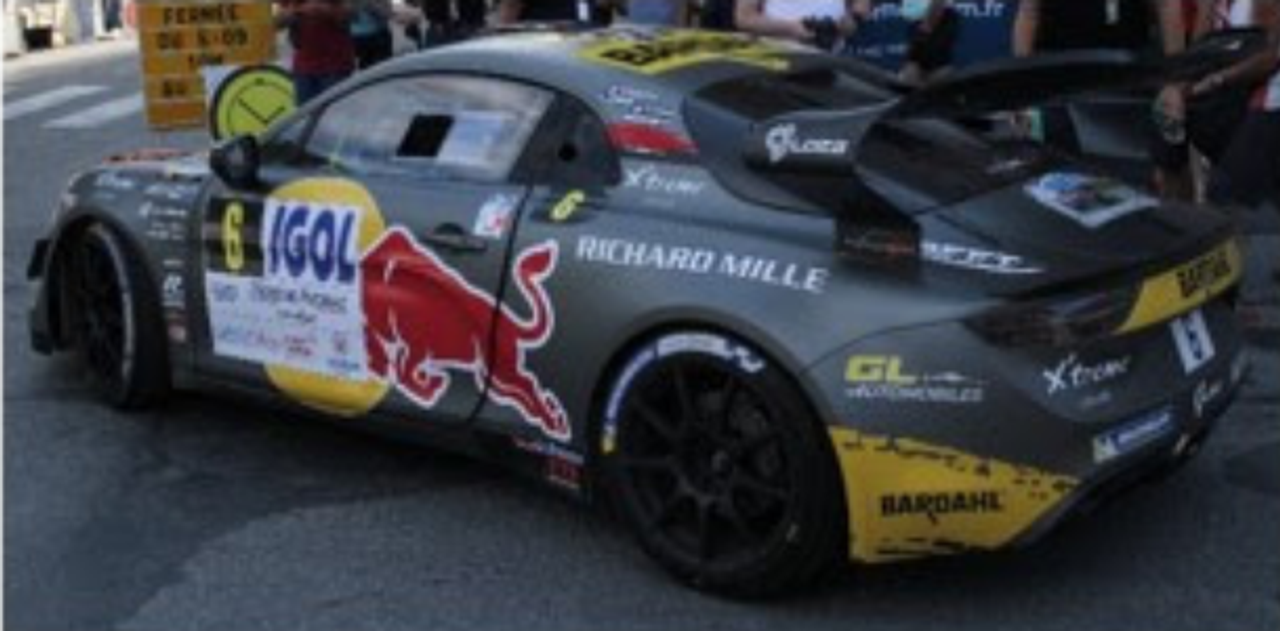 1/18 Spark 2024 Alpine A110 GT+ Rallye du Mont Blanc Sebastien Loeb Car Model