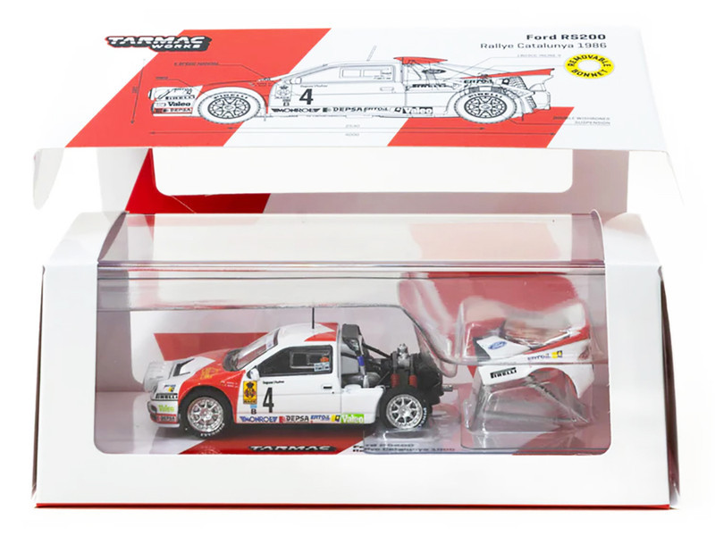 1/64 Tarmac Works 1986 Ford RS200 Rallye Catalunya Antonio Zanini