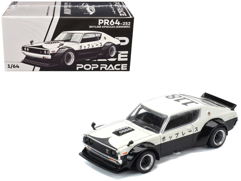1/64 Poprace Nissan Skyline KPGC110 Kenmeri NPA Style Diecast Car