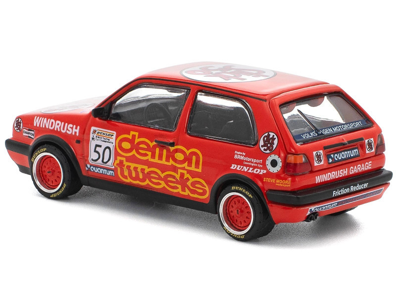 1/64 Poprace 1988 Golf GTI MK II Demon Tweeks BTCC #50 (Red) Diecast Car Model