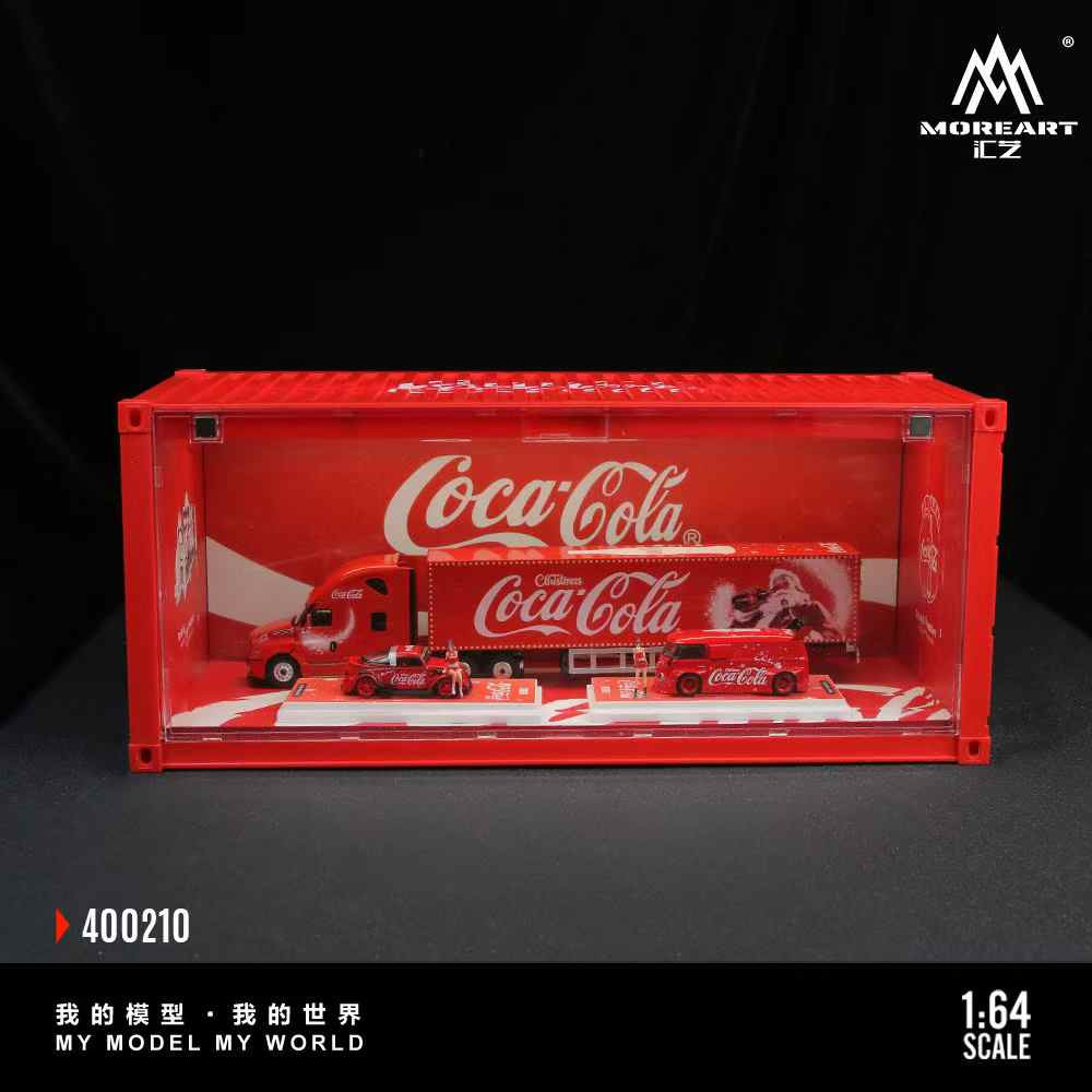 1/64 MoreArt Container Display Case Coca-Cola Theme (cars